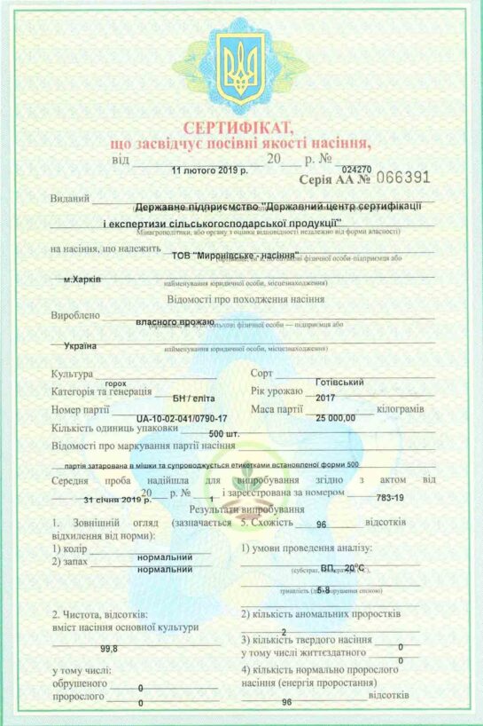 Миронівське насіння, Насіння високої якості, купити, Україна.