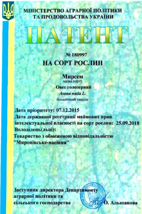 Миронівське насіння, Насіння високої якості, купити, Україна.