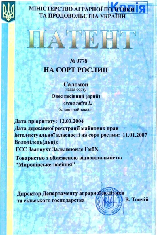 Миронівське насіння, Насіння високої якості, купити, Україна.